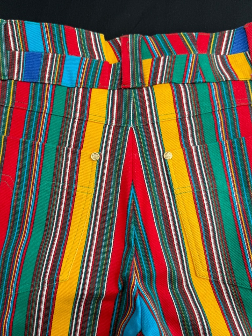 Gianni Versace Couture vintage striped multicolour jeans - Picture 9 of 10